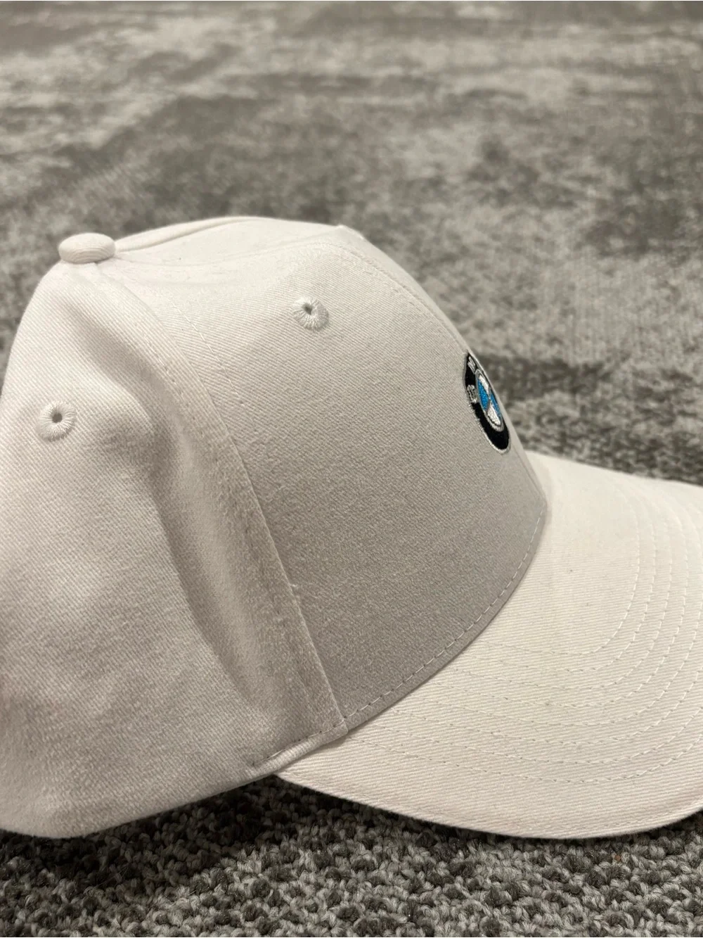 BMW Lifestyle White Classic Logo Adjustable Hat OSFA